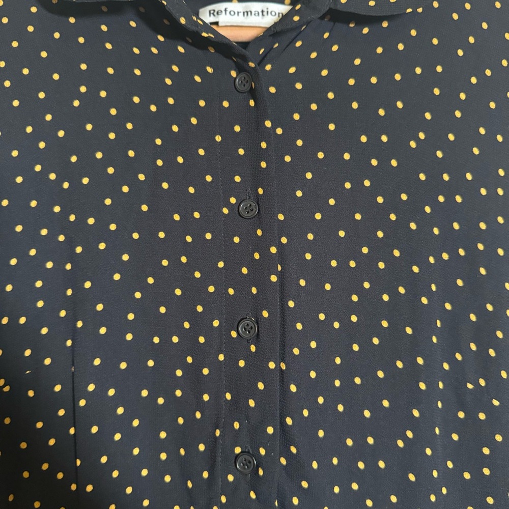 REFORMATION Lady Monti Mini Black Dress Size 10 - Picture 8 of 16